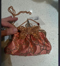 Gucci Metallic Pink Bow Embellished Moirè  Mini Bag