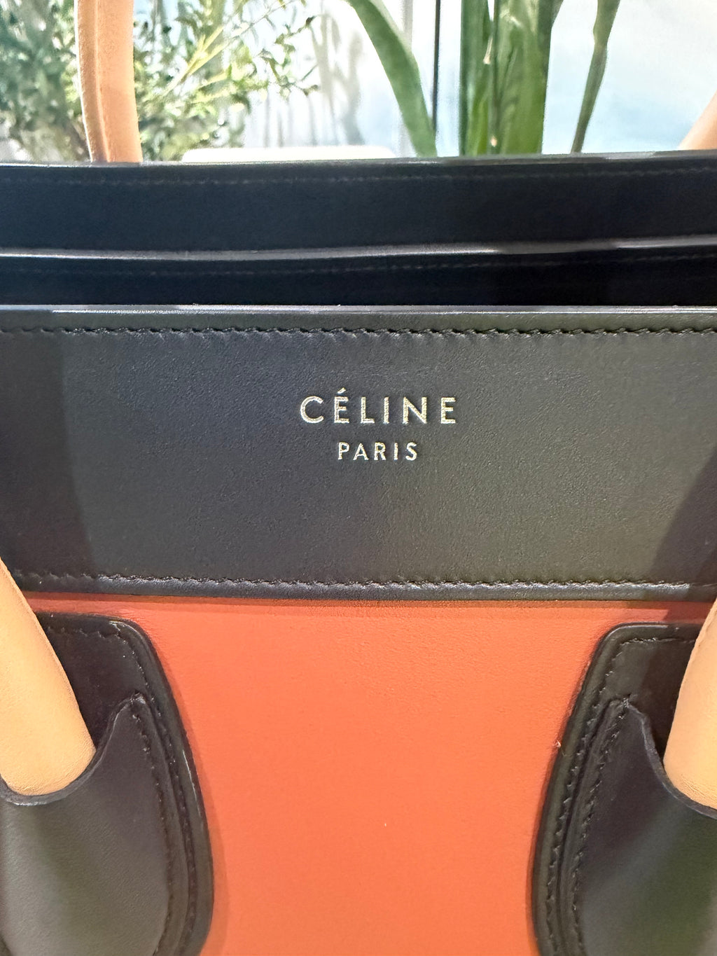 Celine 2016 Phoebe Philo Era Mirco Luggage Tote Tri Colorblock